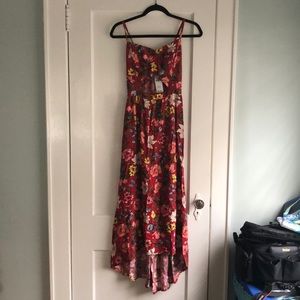 NWT Hollister Red Floral Maxi Dress
